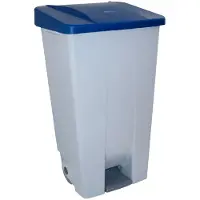 Rechberger Tretabfalleimer grau/blau, Inhalt: 120 Liter