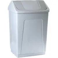 Big Buy Cooking Denox Papierkorb mit Scharnierdeckel 55l white