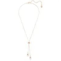 Swarovski Originally Y Halskette Weiss Roségold
