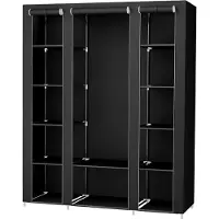 Songmics Kleiderschrank 175 x 150 cm Schwarz B34LSF03H