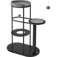 Feandrea Kratzbaum 111 cm hoch mit Sisalstamm klassikschwarz PCT117B01