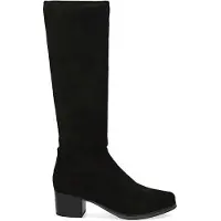 Caprice Damen Stiefel Langschaft Stretch clean modern Block Absatz 9-25506-41, Größe:42 EU, Farbe:Schwarz