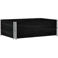 vidaXL Pflanzkasten Schwarz 120x80 cm Massivholz Kiefer