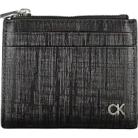 Calvin Klein Herren Brieftasche Schwarz mit Reißverschluss und zentralem Fach