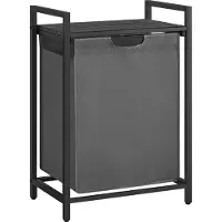Hobby Hall Wäschesammler mit Ablage Metallrahmen schwarz-grau B34BLH101G01