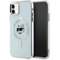 Karl Lagerfeld KLHMN61HLSCHH iPhone 11 / Xr 6.1" biały/white hardcase IML Metal Choupette Head MagS