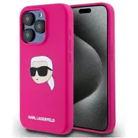 Karl Lagerfeld KLHMP15XSKHPPLF iPhone 15 Pro Max 6.7 fuchsia/fuschia hardcase Silicone Karl Head Pr