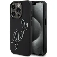 Karl Lagerfeld case passend für IPHONE 15 Pro KLHCP15L3DRKSDLK (3D Rubber Signature) black