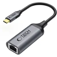 Tech-Protect Ultraboost Adapter Typ C Auf Ethernet Rj45 1000 Mbit/S Schwarz