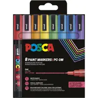 Posca Feine Spitze Glitzernde Farben 8 Stk (401661) Filzstift