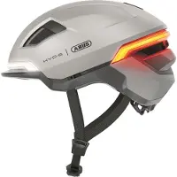 ABUS Fahrradhelm HYP-E - Helm mit Frontlicht, Rücklicht und Blinklicht - geeignet auch fürs Fahrradfahren auf E-Bike und S-Pedelec - für Jugendliche und Erwachsene - ilber, Größe L (57-61 cm)