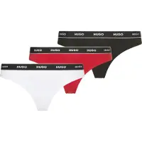 HUGO String "TRIPLET THONG STRIPE" elastischer Bund mit Logo, enganliegend