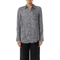 Comma Langarmbluse mit All-Over-Animal Print