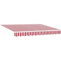 vidaXL Ausziehbare Markise Rot und Weiß 350 x 250 cm