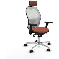 Piqueras Y Crespo Bürostuhl mit Kopfstütze 3D086N2 Weiß Braun