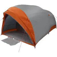 vidaXL Tunnelzelt mit Dach Grau und Orange 410 x 285 x 198 cm Taft