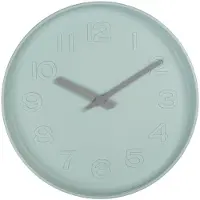 Clayre & Eef Wanduhr Ø 32x4 cm Blau Kunststoff