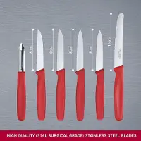 Markenlos Gemüsemesserset 6-teilig - Ergonomischer Griff, rostfreies Stahl