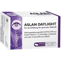 Aslan Augenvitamine-Komplex mit Lutein, Zeaxanthin, DHA & Zink für normale Sehkraft – Daylight 60 St Kapseln