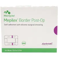 Mölnlycke Mepilex Border Post-OP Verband haftend 6x8 cm (10 Stk.) 13 St