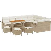 vidaXL Garten-Sofa-Set 13 stk. 12-Sitzanzahl Beige und Creme