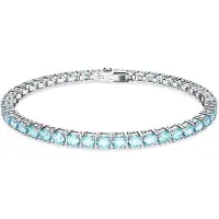 Swarovski Matrix Tennis Armband Rundschliff Blau