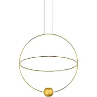Lodes Elara Pendelleuchte Medium 3000K Gold - , dimmbar, Gold / Messing, für Wohnzimmer, Metall