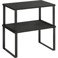 Songmics Küchenregal 2er Set stapelbar tintenschwarz-ebenholzschwarz KCS02B01