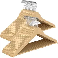 Hobby Hall Holzbügel 30er Set mit 360° drehbaren Haken naturfarben CRW030K01
