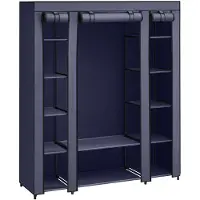 Songmics Stoffkleiderschrank LSF003I02, 45 x 150 x 175 cm, blau