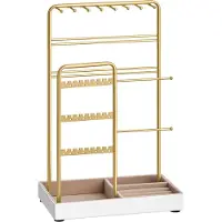 Songmics Schmuckständer Metallrahmen Geschenkidee goldfarben JJS021A01
