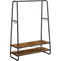 Vasagle Kleiderständer braun Metall 6 Haken 100,0 x 160,0 cm