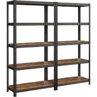 Songmics 2er Set Standregal 180 cm hoch GLR040B12