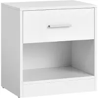 Vasagle Nachttisch LET619T14, weiß, mit Schublade, (B/H/T) 39 x 41 x 28cm