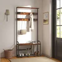 Vasagle Garderobenständer, Garderobe, Kleiderständer 9 Haken HSRB35409B01