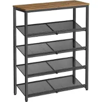 Vasagle Schuhregal 5 Ebenen mit verstellbaren Gitterablagen LBS038K01