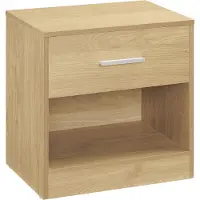 Vasagle Beistelltisch mit Schublade offenes Fach strohgelb LET619Y70