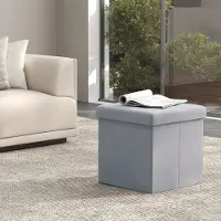 Songmics Sitzhocker mit Stauraum, kleine Fußbank, Sitzbank LSFB35227G02