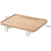 Vasagle Nachttisch zum Einhängen mit Getränkehalter naturbeige LET301N03