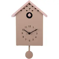 Clayre & Eef Kuckucksuhr 20x10x26 cm Rosa Kunststoff