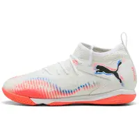 Puma FUTURE 8 MATCH Mid Futsalschuhe Teenager, Laufen im Park, Straßenlauf, Bahnenlauf, Traillauf, Unisex, Erwachsener, Schwarz, Rot, Weiß, White-Black-Glowing Red, Hoch