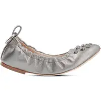 Jan Jansen Ballerinas Damen Grau Leder