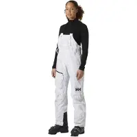 Helly Hansen W Powderqueen Bib Pant grey fog snow camo aop (854) S