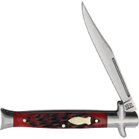 Rough Ryder Reserve Reserve Bowtie Fishtail RRR052, D2, Red Jigged Bone, Slipjoint Taschenmesser