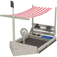 Outsunny Sandkasten in Grau 180L x 103B x 144,5H cm | Gr.: onesize