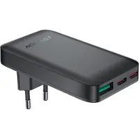 Acefast A100 65W Gan 2 Usb-C+ Usb-A Ultra Slim Ladegerät - Schwarz