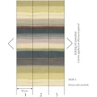 Living Walls Vliestapete "Fototapete Streifen Aquarell-Optik Grün Beige" strukturiert
