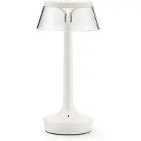 Flos Bon Jour Unplugged Tischleuchte White - , Bon jour unplugged, dimmbar, Weiß, für Flurbereich, Kunststoff, Design