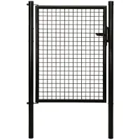 GAH Alberts Alberts 600112 Wellengitter-Einzeltor, anthrazit-metallic, Breite 100 cm, Höhe 125 cm