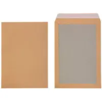 Viking Versandtaschen mit Papprückwand B4 130 g/m2 Braun Ohne Fenster Abziehstreifen 250 x 353 mm 100 Stück